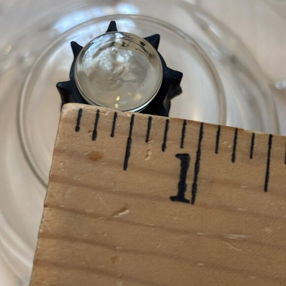 Vtg Crystal Votive Candle Holders Set of 4 Etched Wheat 70s Tulip Floral Votive - Picture 6 of 6